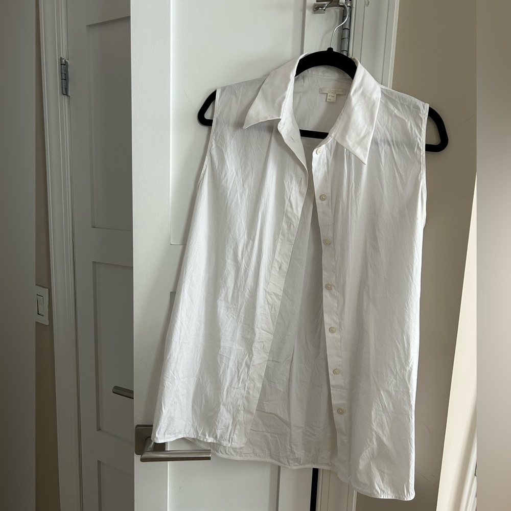 COS - White Sleeveless BUTTON UP dress SHIRT SIZE EU 36 / US Small